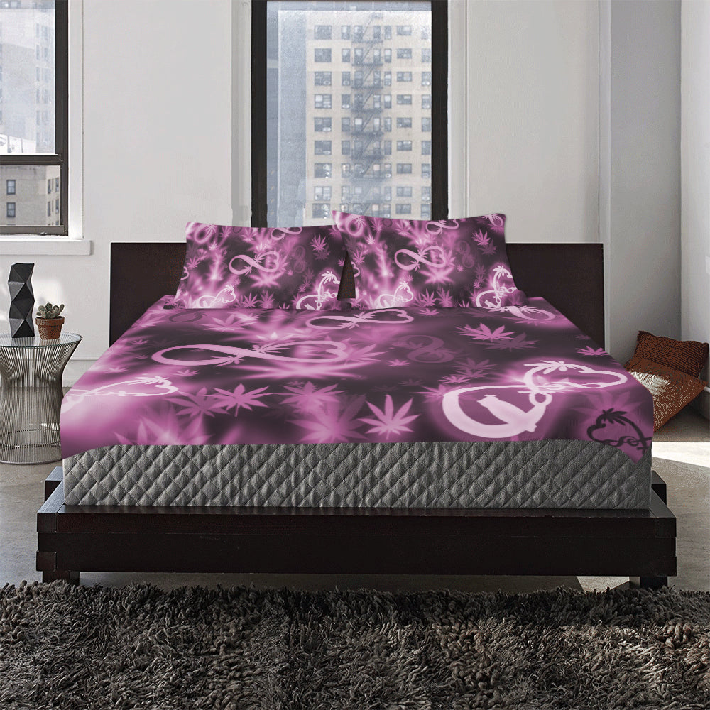 INFINITY PURPLE COSMOS 3-Piece Bedding Set