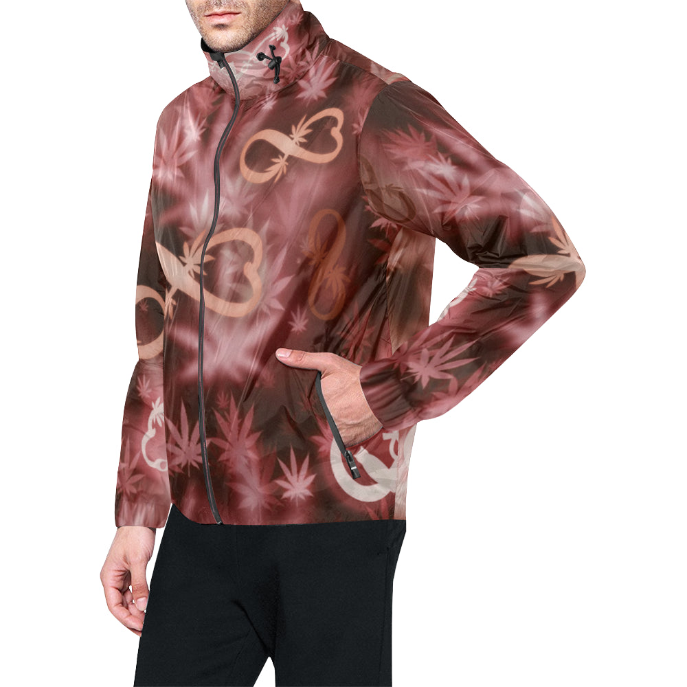 INFINITY RED COSMOS All Over Print Windbreaker for Unisex