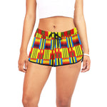 KENTE BLUE Women's All Over Print Relaxed Shorts