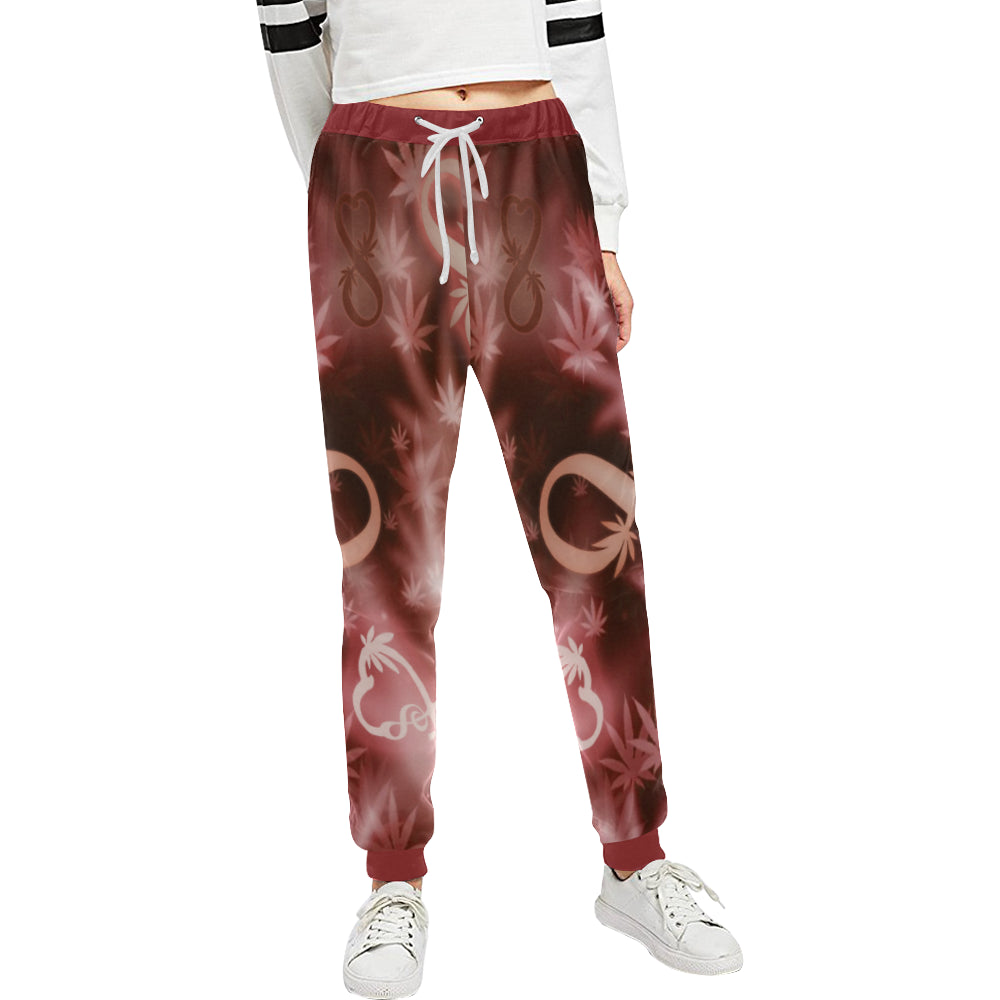 INFINITY RED COSMOS Women's All Over Print Sweatpants (Model L11)