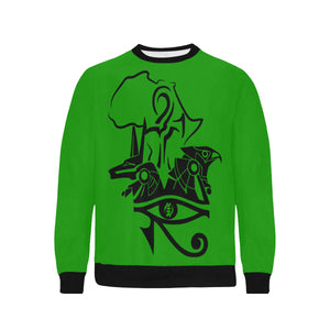 ANUBIS AND HERU GRN Men's Rib Cuff Crew Neck Sweatshirt