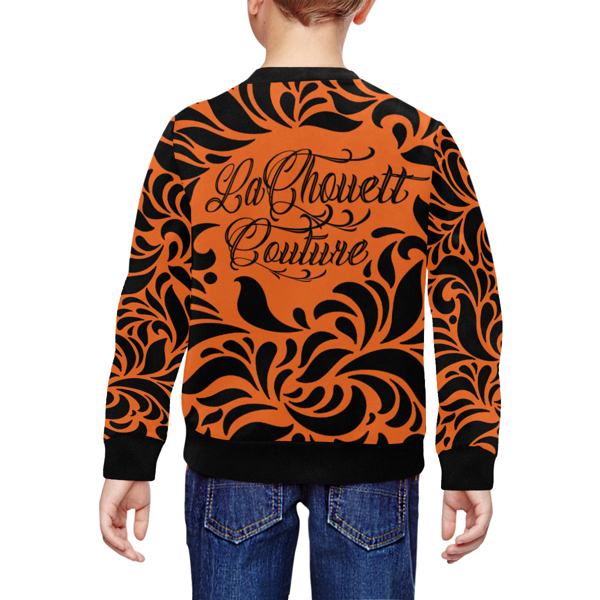 GORGIOUS LEAF ORANGE All Over Print Crewneck Sweatshirt for Kids (Model H29)