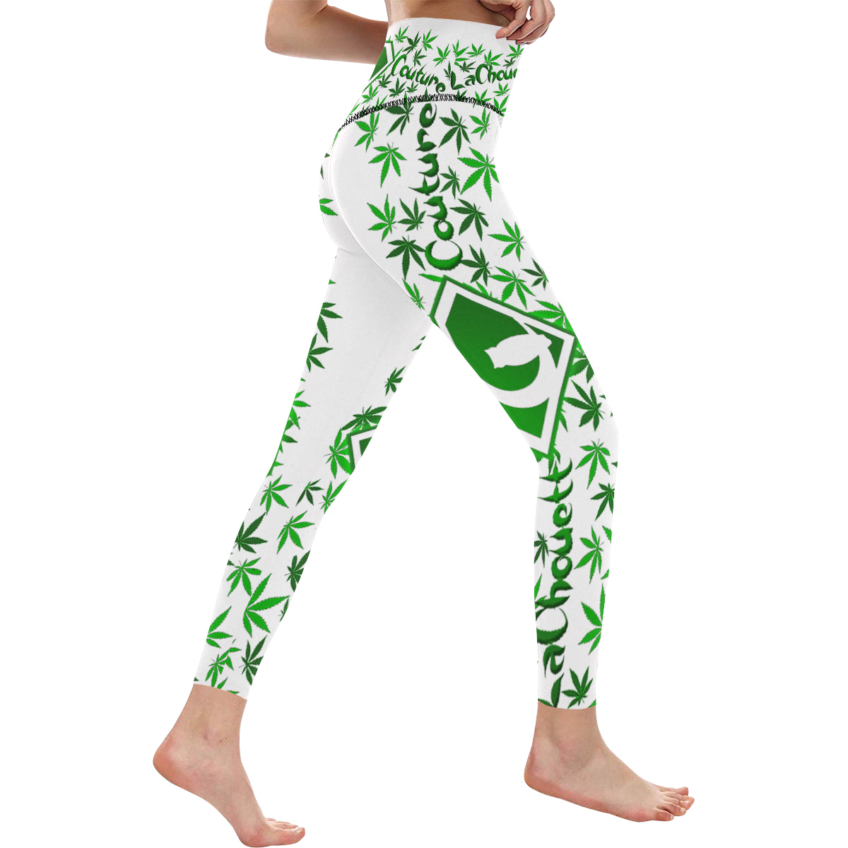 SUPER WEED All Over Print High-Waisted Leggings (Model L36)