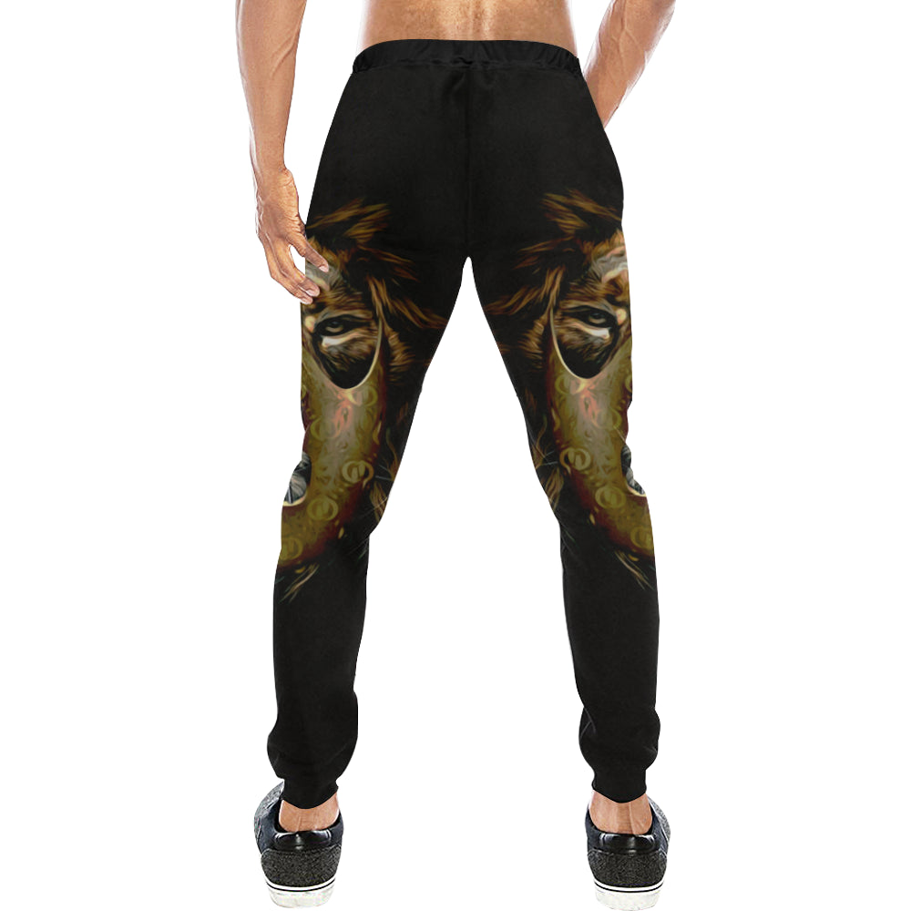 LION GANG Men's All Over Print Sweatpants (Model L11)