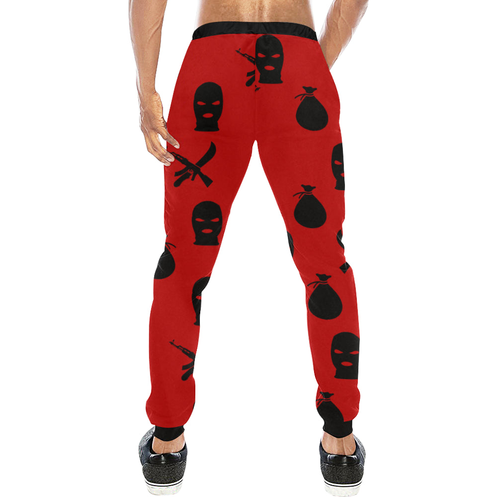 DRILLIN RED Men's All Over Print Sweatpants (Model L11)