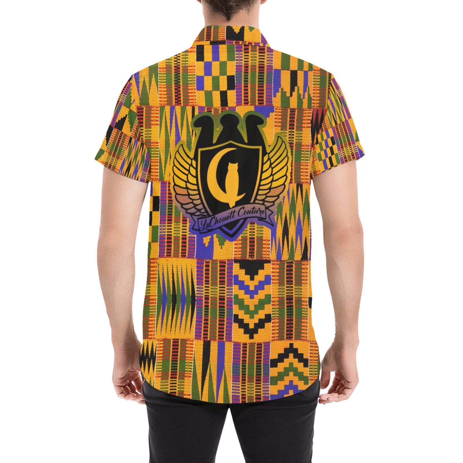 KENTE ATEF Men's All Over Print Short Sleeve Shirt (Model T53)