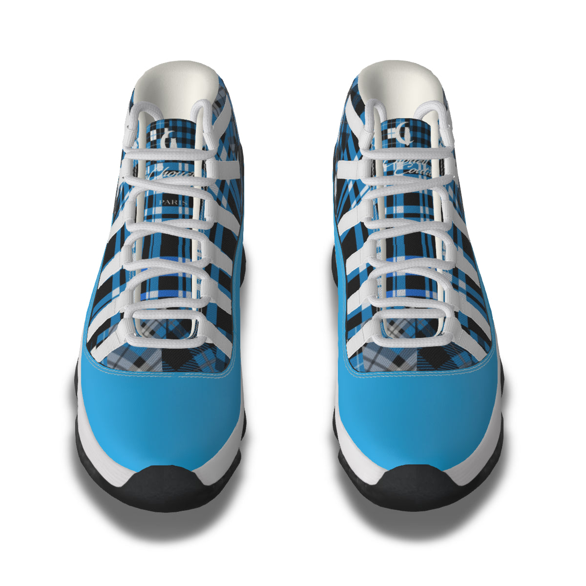 FLEXIN PLAID TQSE Men's High Top Basketball Shoes