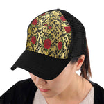 RED ROSES GOLD Trucker Cap E (Front Panel Customization)