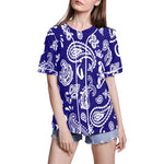 BANDANA PAISLEY All Over Print Baseball Jersey for Women