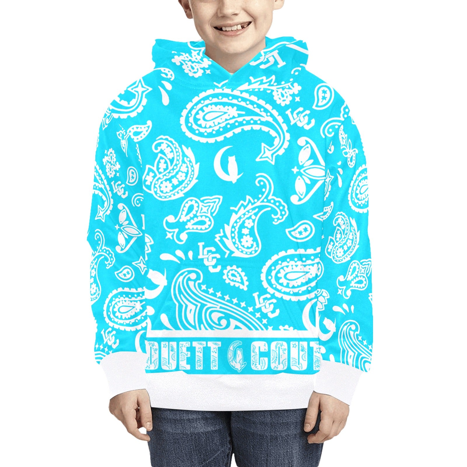 BANDANA PAISLEY Kids' All Over Print Hoodie