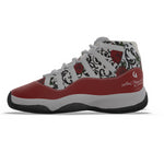RED ROSES Men's High Top Basketball Shoes