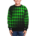 DUSTY PLAID Kids' All Over Print Sweatshirt