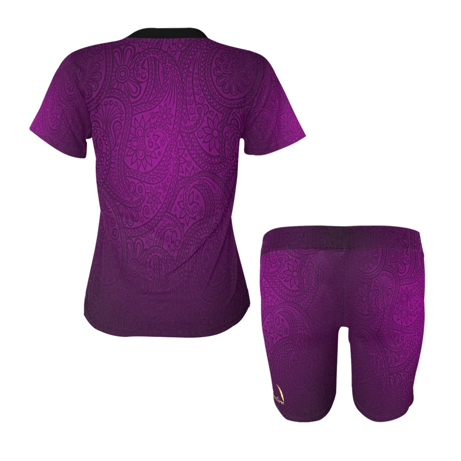 BANDANA LUXURY GRAPE Women's Short Yoga Set