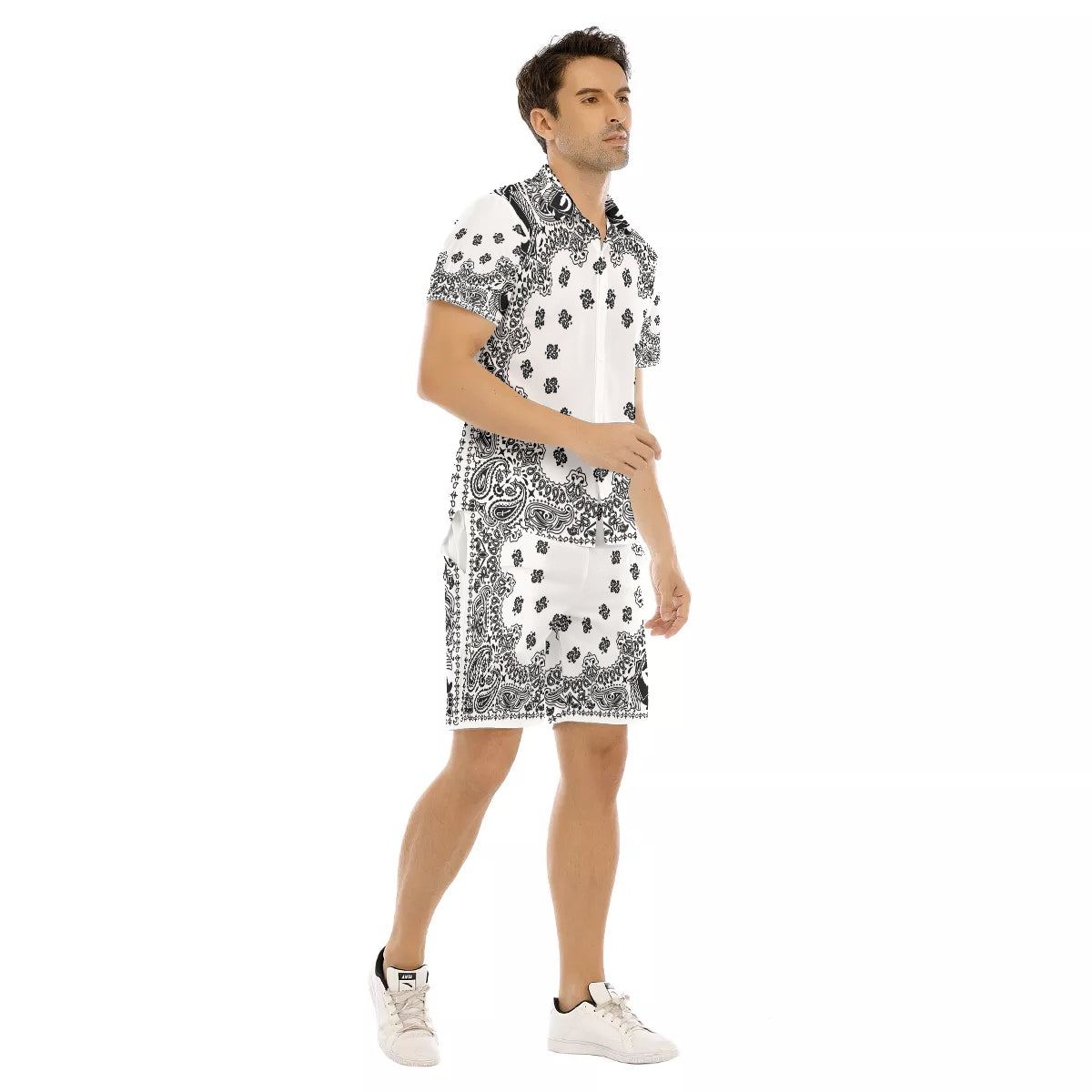 BANDANA WHT Men's Short Sleeve Shirt Sets