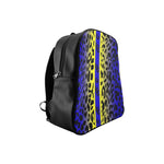 JAGUAR SKIN BLUE School Backpack (Medium)