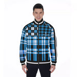 FLEXIN PLAID TRQSE Men's Stand Collar Jacket