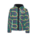 PLAID IN GOLD Kids' Padded Hooded Jacket