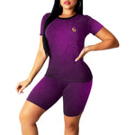 BANDANA LUXURY GRAPE Women's Short Yoga Set