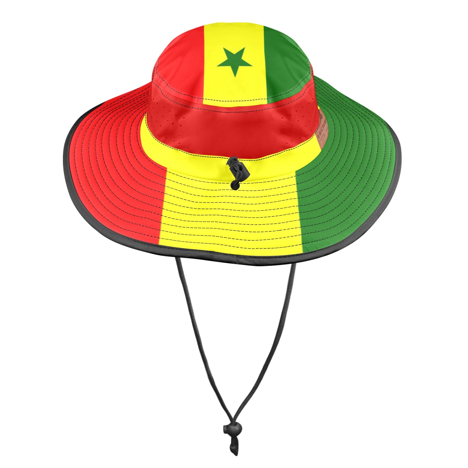 SENEGAL FLAG Wide Brim Bucket Hat