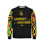 KENTE BUTAN Men's Rib Cuff Crew Neck Sweatshirt