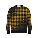 DUSTY PLAID Rib Cuff Crew Neck Sweatshirt