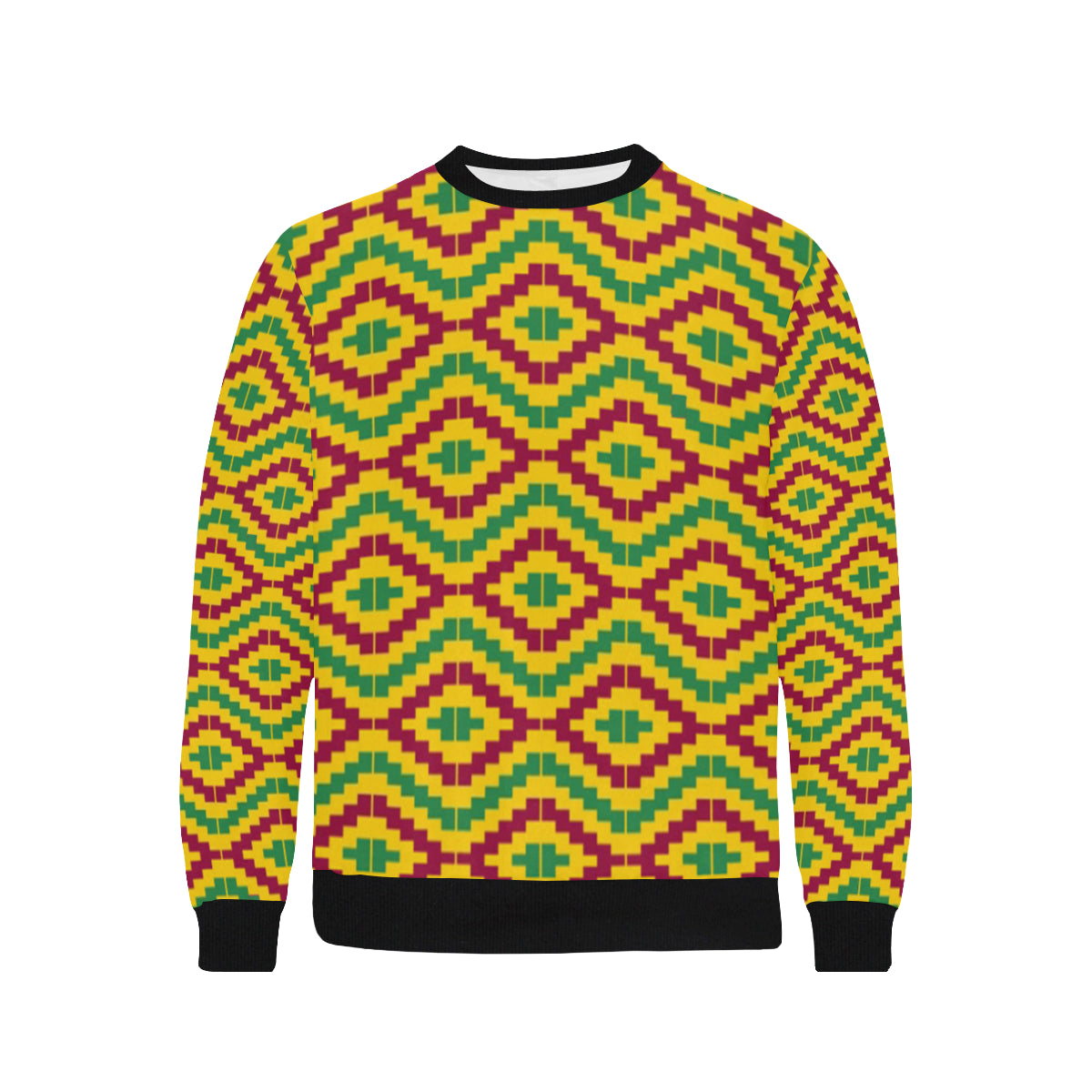 KEMET STYLE Men's Rib Cuff Crew Neck Sweatshirt