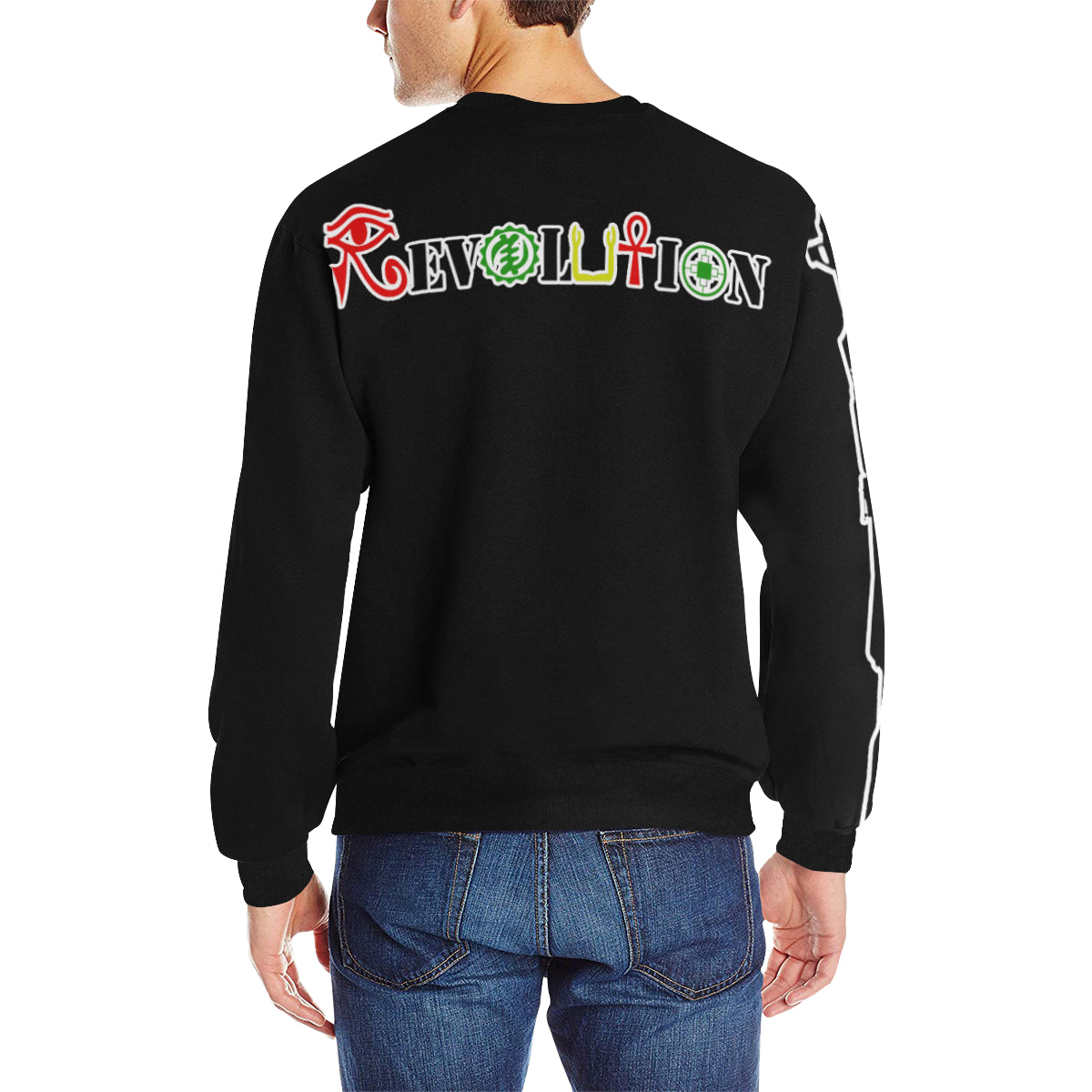 REVOLUTION BLC Men's Rib Cuff Crew Neck Sweatshirt