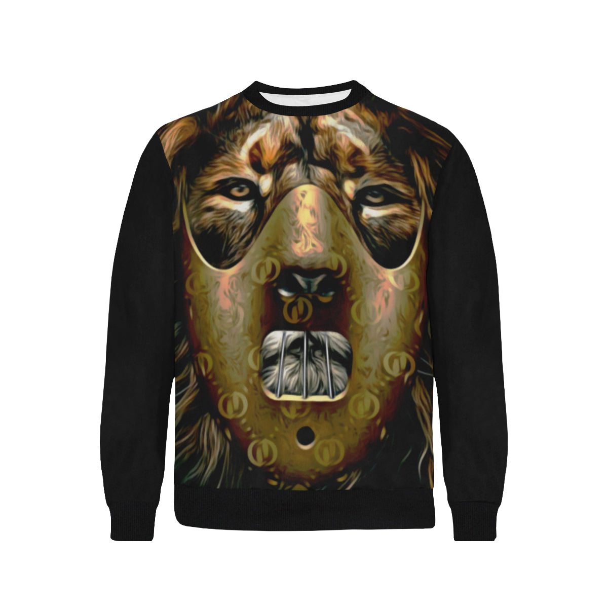 LION GANG Men's Rib Cuff Crew Neck Sweatshirt