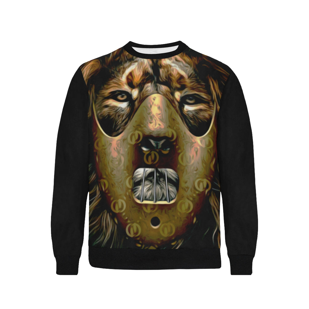 LION GANG Men's Rib Cuff Crew Neck Sweatshirt