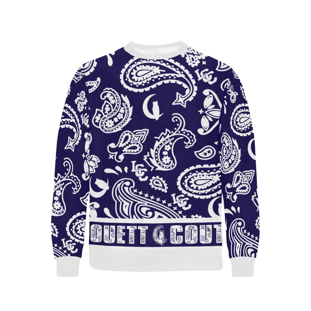 BANDANA PAISLEY Men's Rib Cuff Crew Neck Sweatshirt