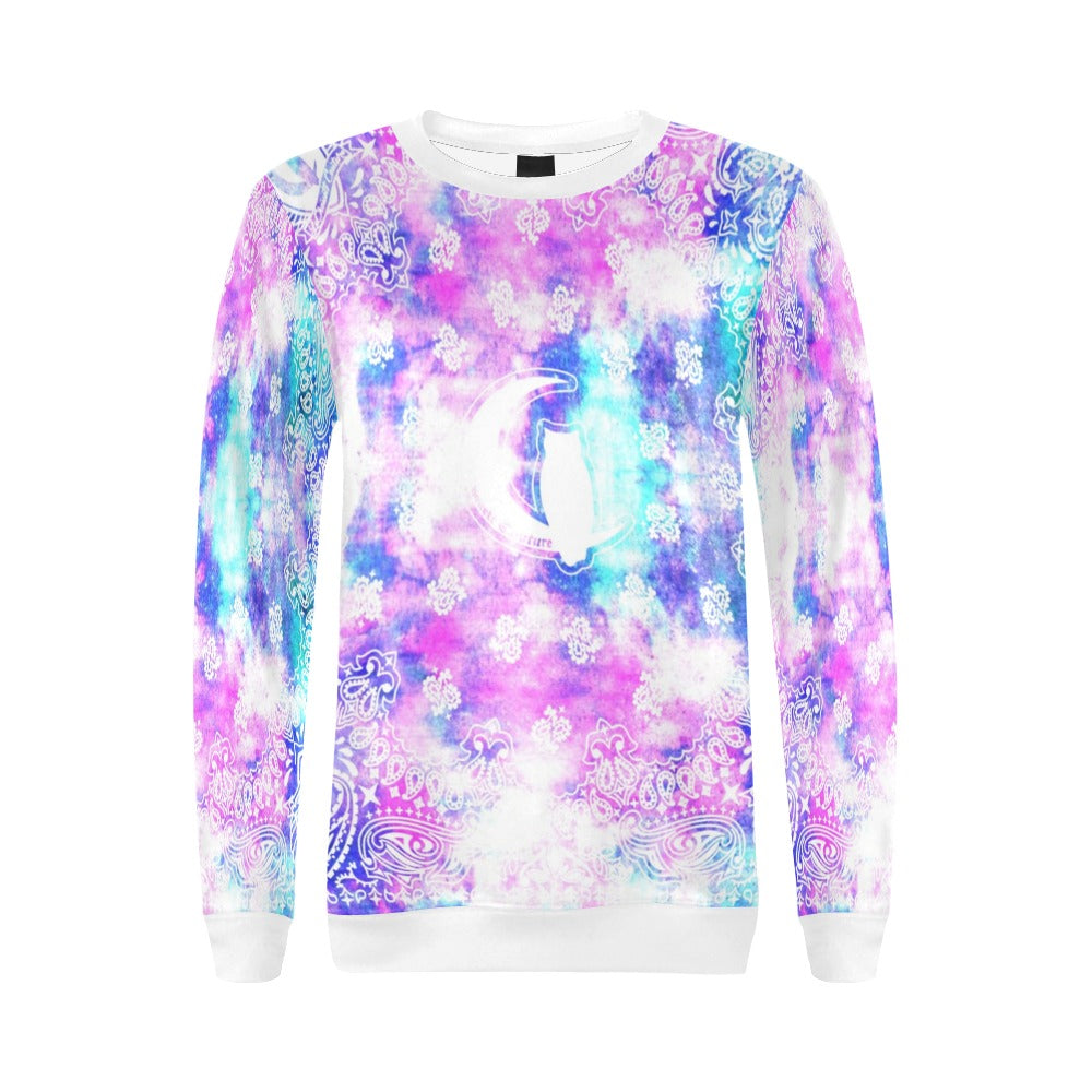 BANDANA COLORFULL All Over Print Crewneck Sweatshirt for Women