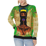 SKI MASK KWEEN Women's Rib Cuff Crew Neck Sweatshirt
