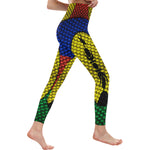 NOUVELLE CALEDONIE FLAG All Over Print High-Waisted Leggings (Model L36)