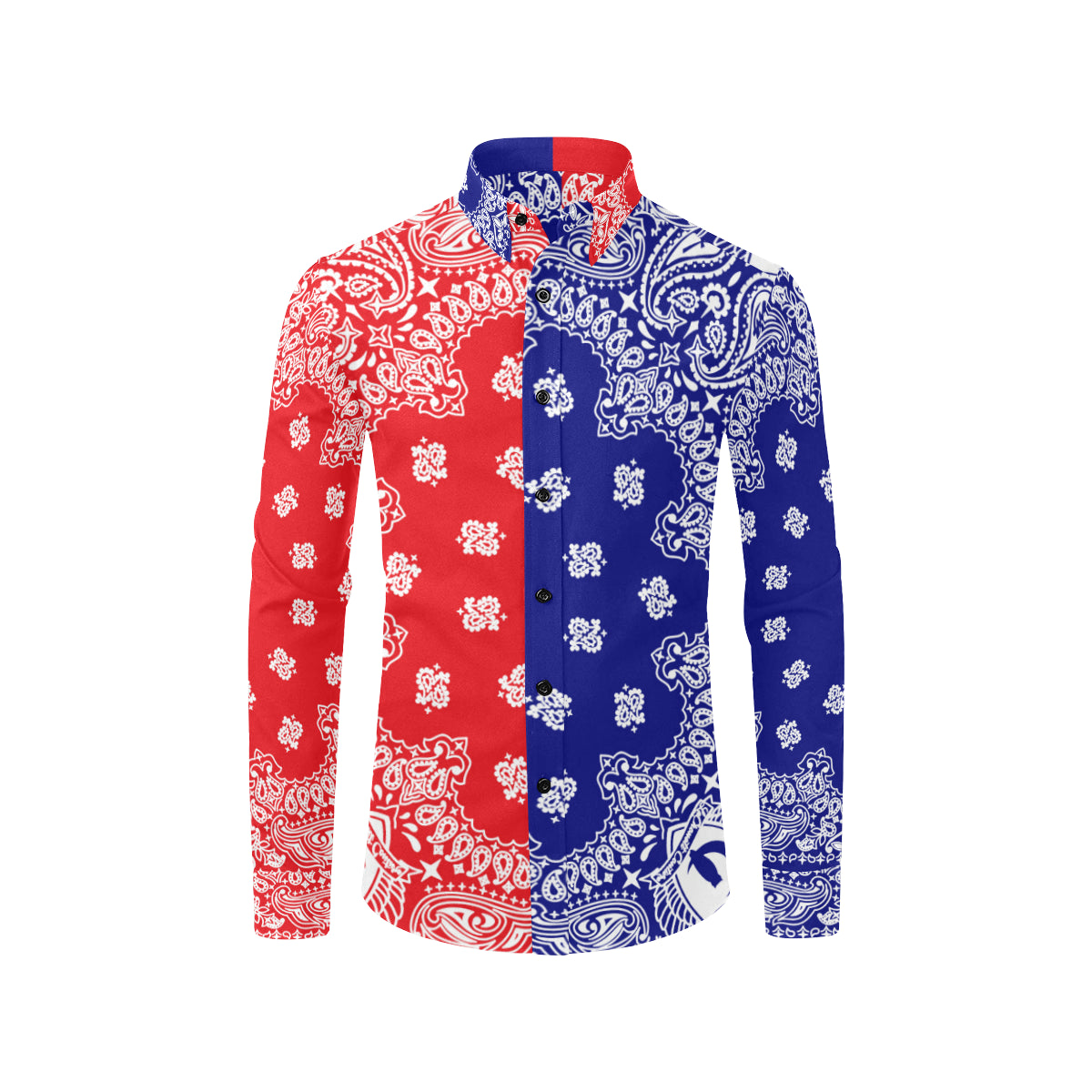 BANDANA UNITY Men's All Over Print Casual Dress Shirt