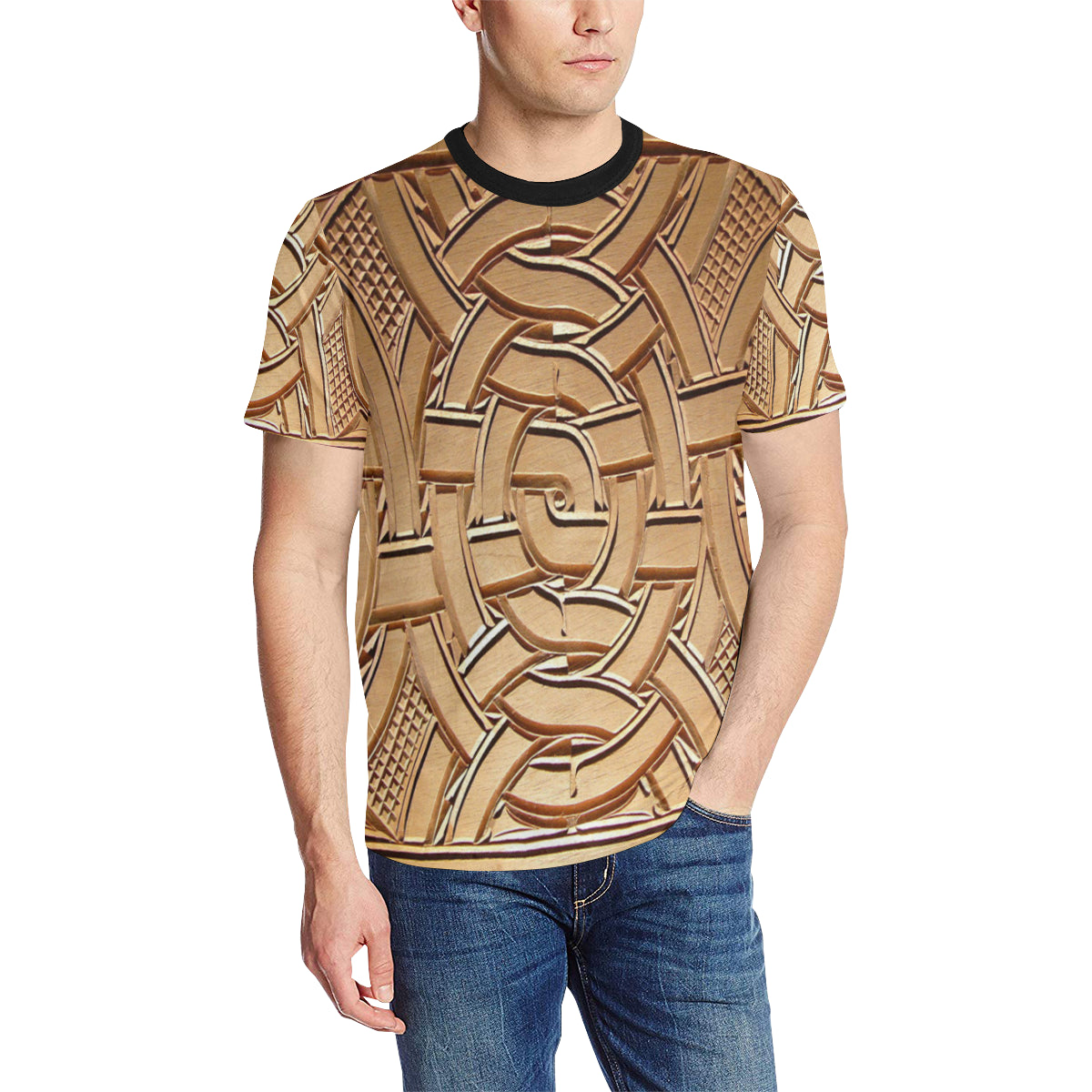 TEMBE ART WOOD Men's All Over Print T-Shirt