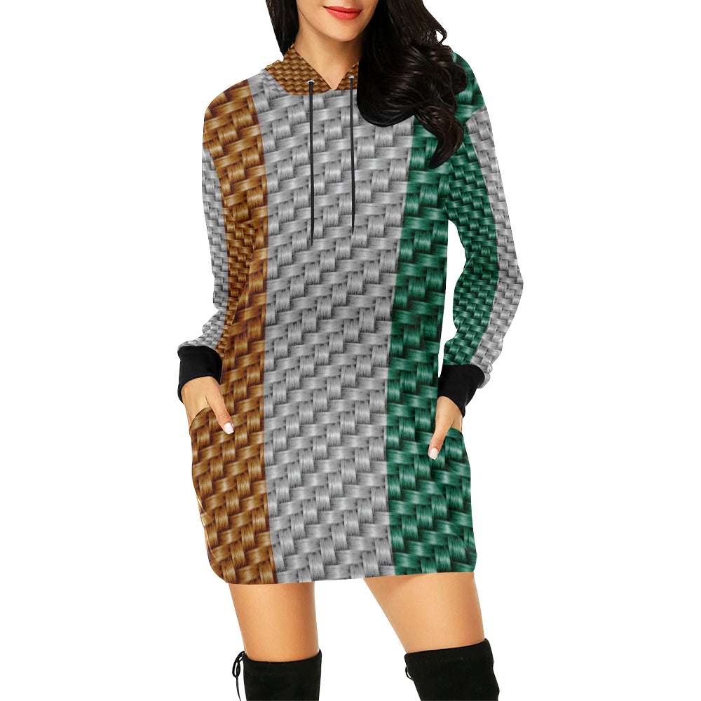 COTE D'IVOIRE FLAG All Over Print Hoodie Mini Dress