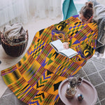 KENTE ATEF Blanket Robe with Sleeves for Adults
