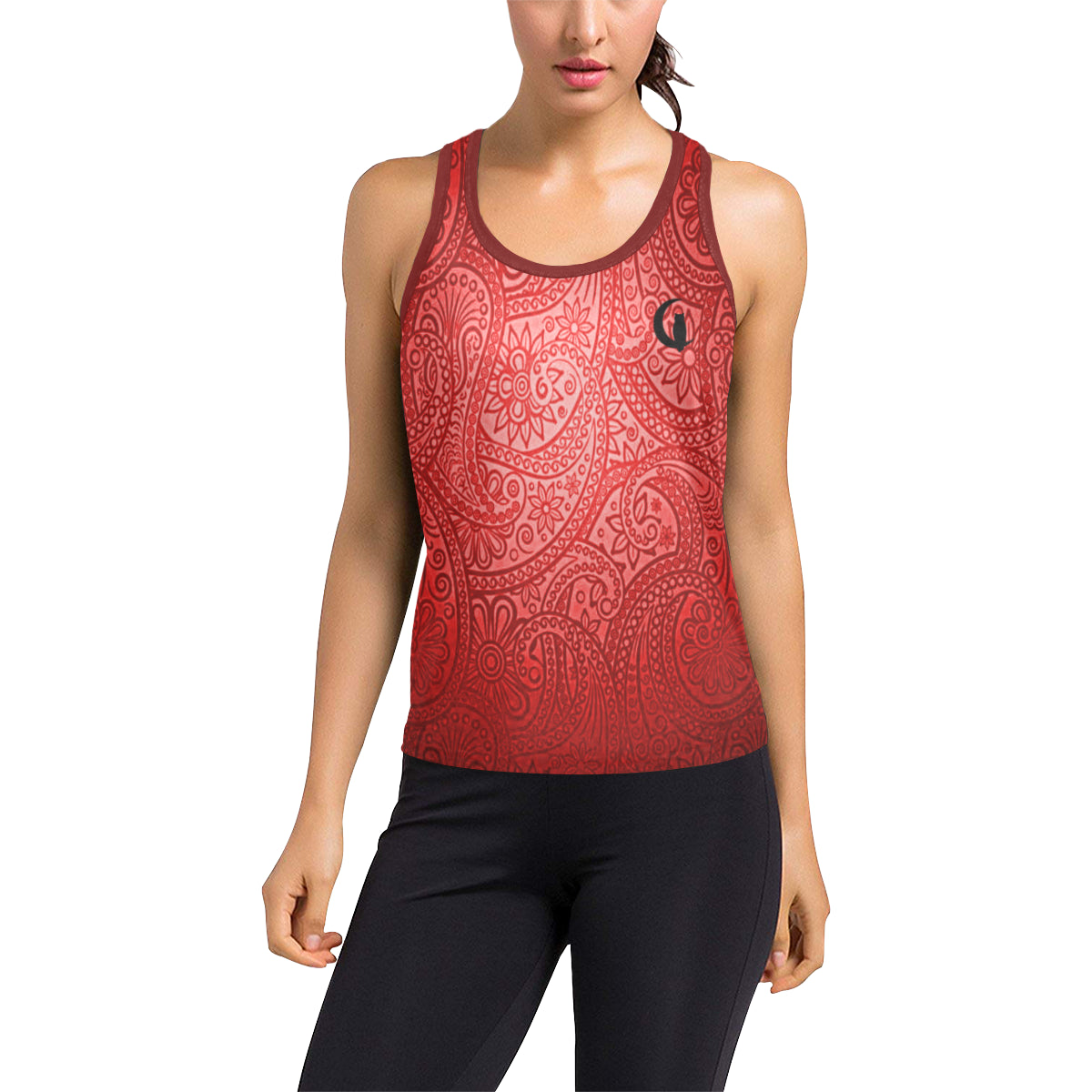 LUXURY RED GANG Women's Racerback Tank Top (Model T60)