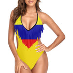 DIASPORA LATIN Women's Fringe Swimsuit