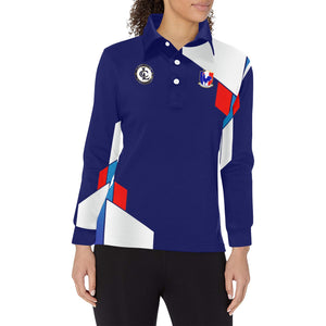 FRANCE Women's Long Sleeve Polo Shirt