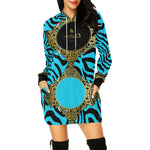 PRIVILEGE TRQSE All Over Print Hoodie Mini Dress