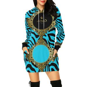 PRIVILEGE TRQSE All Over Print Hoodie Mini Dress