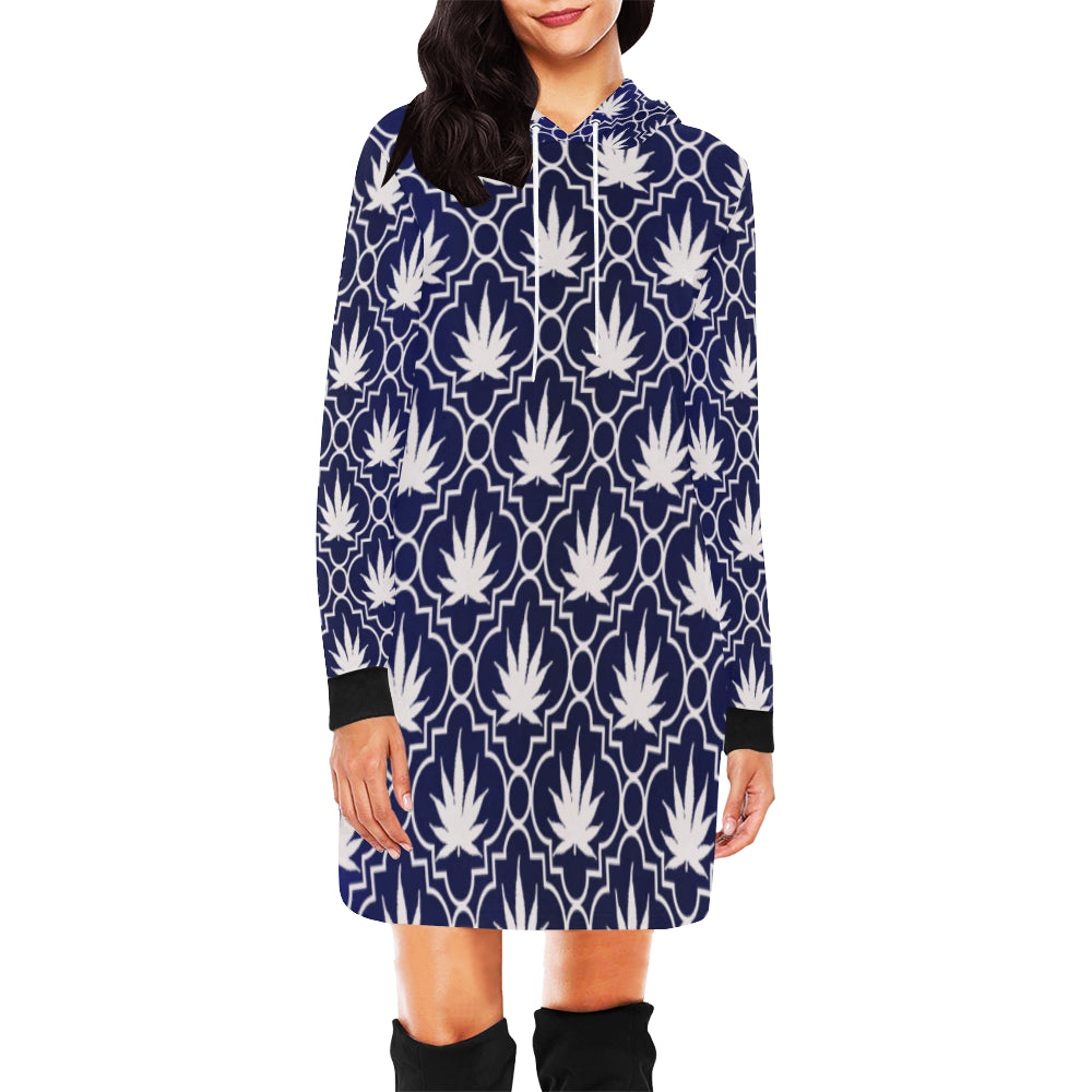 HIGHLEAF WHITE All Over Print Hoodie Mini Dress