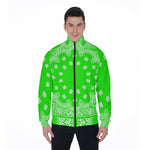 BANDANA GREEN Stand Collar Jacket