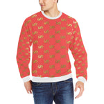 EXCELLENCE PINKGLD Men's Rib Cuff Crew Neck Sweatshirt
