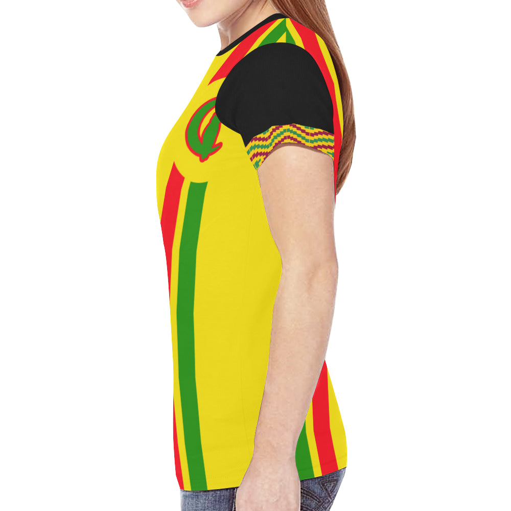 RASTA STYLE New All Over Print T-shirt for Women (Model T45)