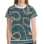 PLAID IN GOLD New All Over Print T-shirt for Women