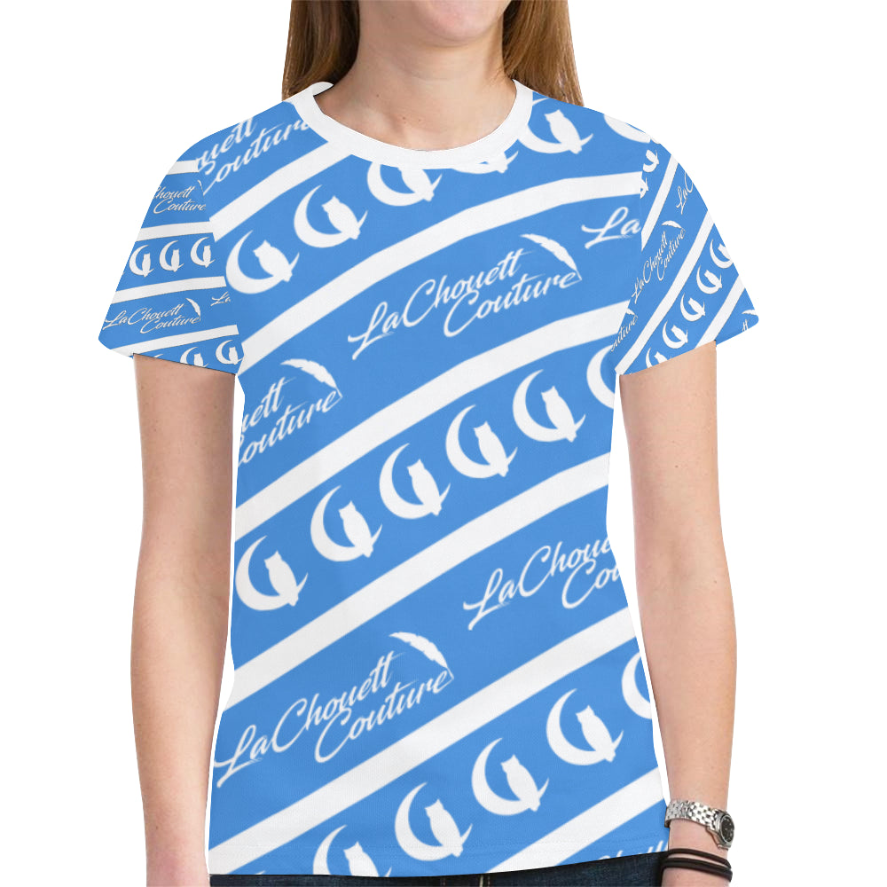 NICEONE LIGHT BLUE New All Over Print T-shirt for Women (Model T45)