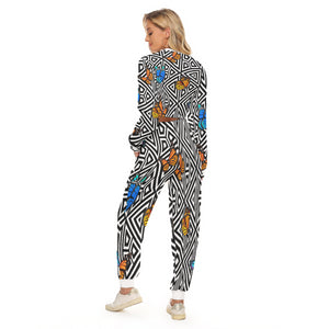 BUTTERFLY Women's Crop Sweatshirt Suit