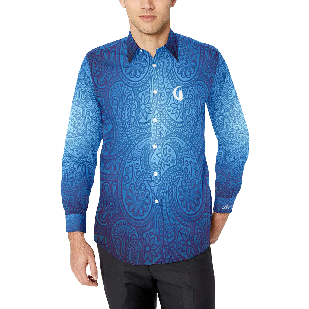 LUXURY GANG Cs'UP Men's All Over Print Casual Dress Shirt (Model T61)